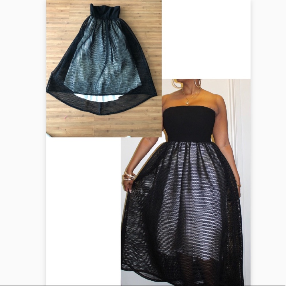 Black Special Occasion High Low Dress